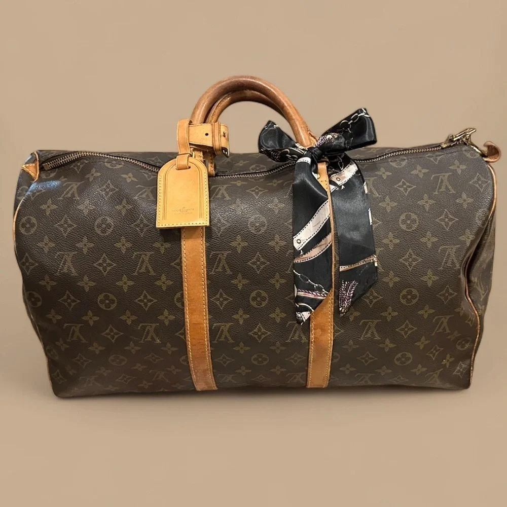 Louis Vuitton Keepall 50 Authentic Monogram Travel Boston Bag in Good Condition